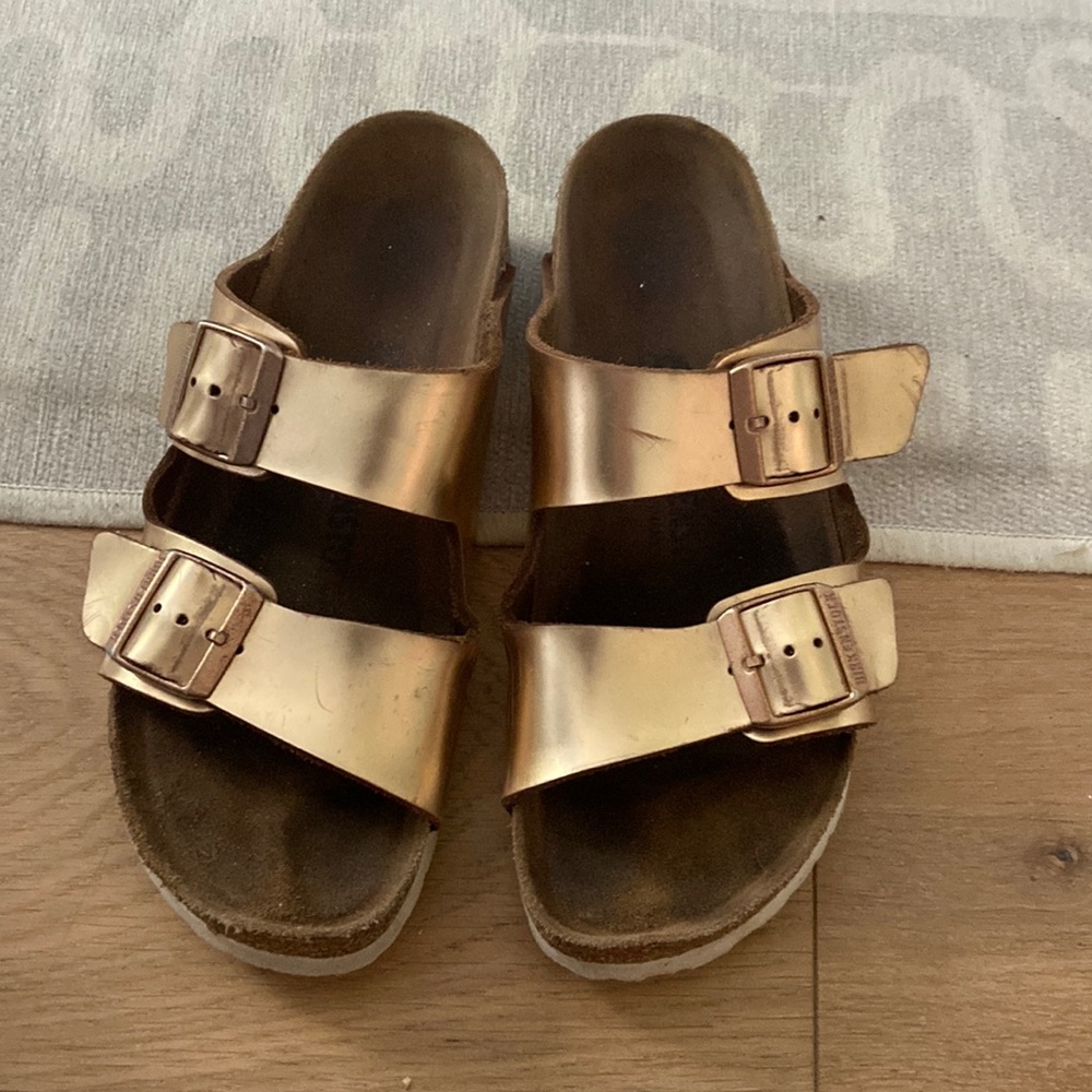 Rose gold Birkenstocks